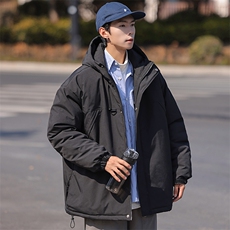 冬季新品保暖连帽棉衣休闲潮流青少年百搭棉服外套MY9083-P100，男装棉衣，电商A128