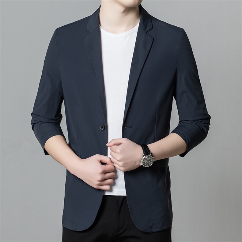 ASD2018男士2023年春季新款长袖西服休闲青年夹克西装薄款单西图片