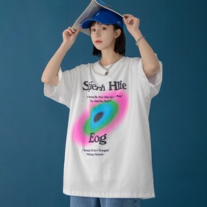 21夏款中性风240克双纱棉高品质宽松大码圆领卡通印花T恤T53-P40,男装T恤,星座914-3