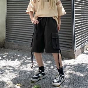 美式复古重磅工装短裤男夏季设计感小众高街潮牌宽松休闲五分裤图片