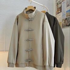 春新中式复古盘扣潮外套男女潮牌宽松风工装夹克W6521-P52，男装夹克，星座412-2