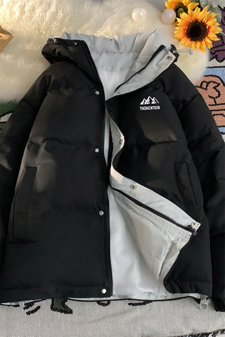 毛毯冬款字母印花时尚百搭宽松连帽棉服A247-MY164特批95控158,男装棉衣,电商A247