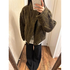 加厚慵懒风开衫毛衣外套男女年冬季小众设计感百搭上衣J8161，男装夹克，星座1116A（原606A-3）