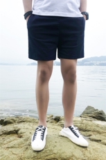 夏季主推纯色短裤男休闲纯棉水洗大码沙滩裤XZ310B-3-DK8888-P22，男装牛仔裤，星座310B-3