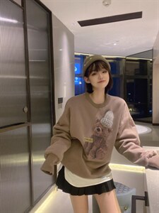 现货 冬季带帽小熊卫衣,女装卫衣/绒衫,NEWR