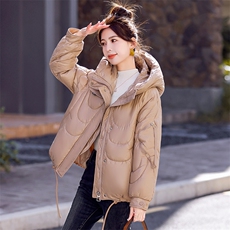 冬装新款简约时尚保暖连帽休闲棉服棉衣外套，女装棉衣/棉服，韩美纤衣