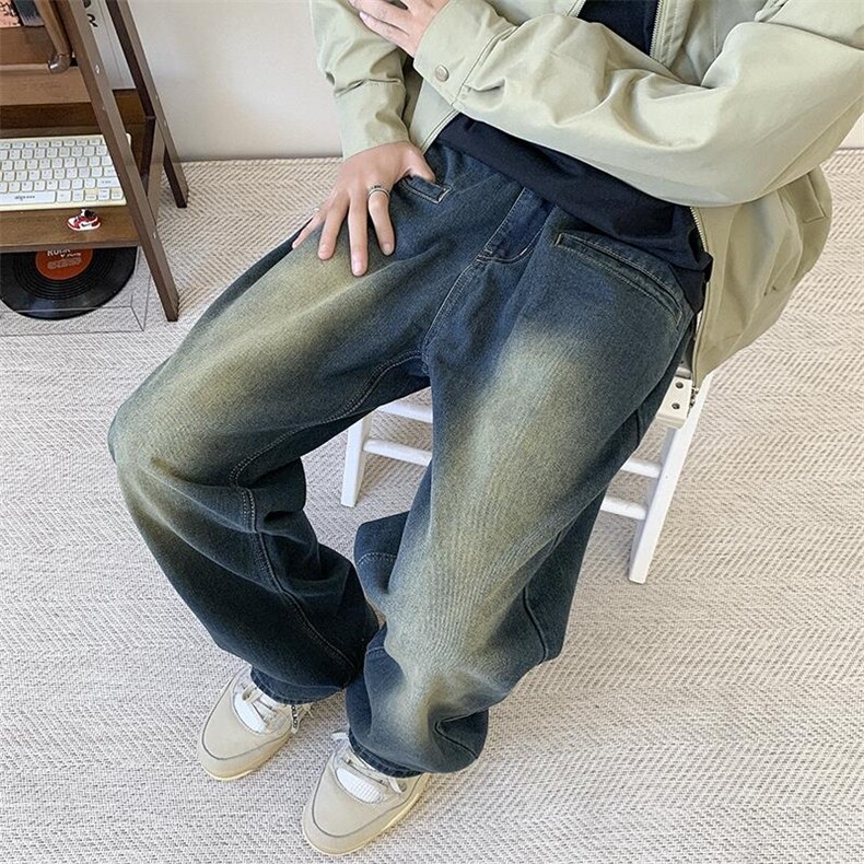 美式高街牛仔裤男个性百搭休闲裤G1505/P55,男装牛仔裤,电商D202