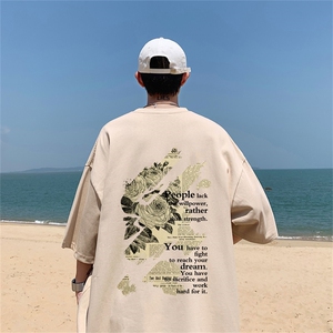 电商DSA028-DTP1221 特P19 棉  230克纯棉短袖港风印花男图片