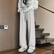 K177-P45M-6XL新款大码休闲西裤冰丝垂感直筒长裤，男装西裤，星座109