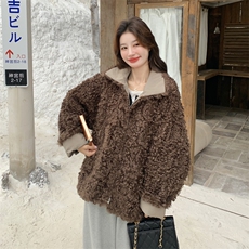 现货:冬装新款高级感毛绒拼接两穿加厚派克服2C135-8955P225K328，女装派克服，2C135