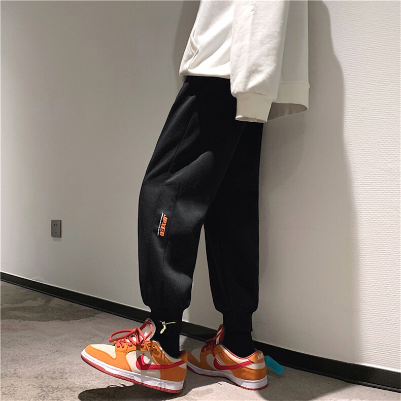 主推 卫裤男束脚运动裤韩版宽松直筒阔腿休闲长裤子潮牌BK318-P35图片