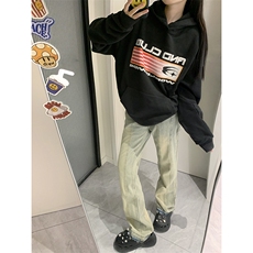 B221美式ins高街暗黑小众毛边修身小脚牛仔裤LK23020-P60控78，男装牛仔裤，电商B221