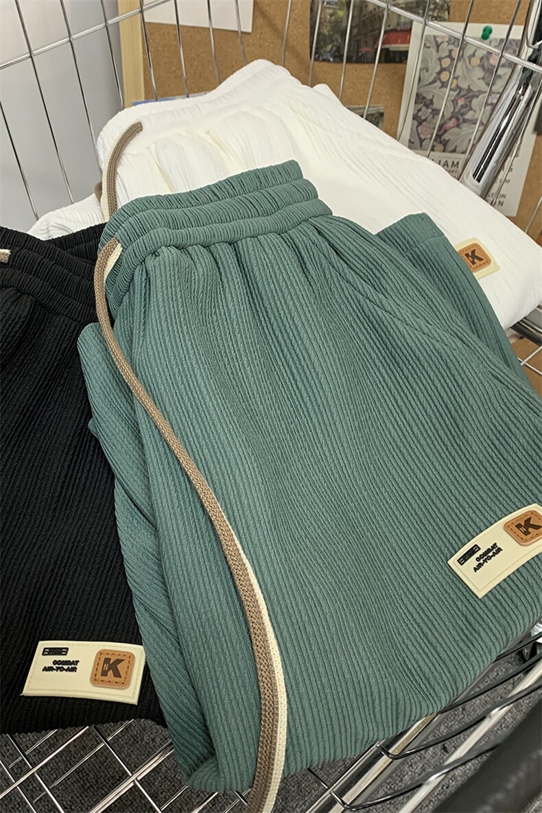 抖音直播品质主推宽松雪纺五分裤男短裤X416b-1-DK385-P35限49,男装牛仔裤,星座416B-1