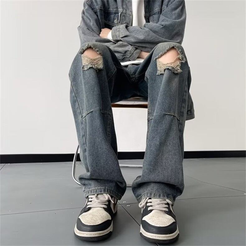 美式牛仔裤男款秋季长裤潮V141P46,男装牛仔裤,星座1116-2