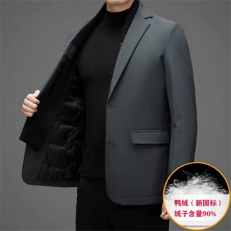 西装羽绒服外套上衣加厚保暖冬季新款中年男士休闲装QS3377-P210,男装羽绒服,星座1105-3