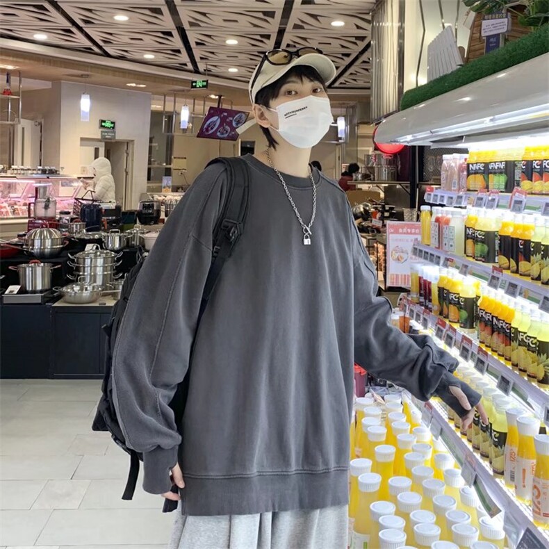 春秋新款卫衣男长袖套头ins高街潮牌痞帅百搭宽松上衣服WY22-p35,男装卫衣,星座1008-1