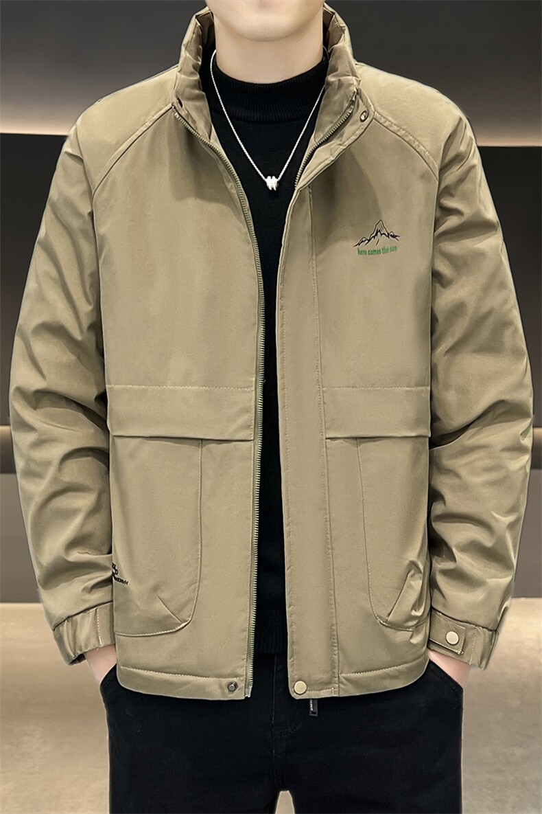 秋冬加棉加厚大码工装外套男士帅气立领夹克时尚棉服ZY802-P65,男装棉衣,星座310B-3