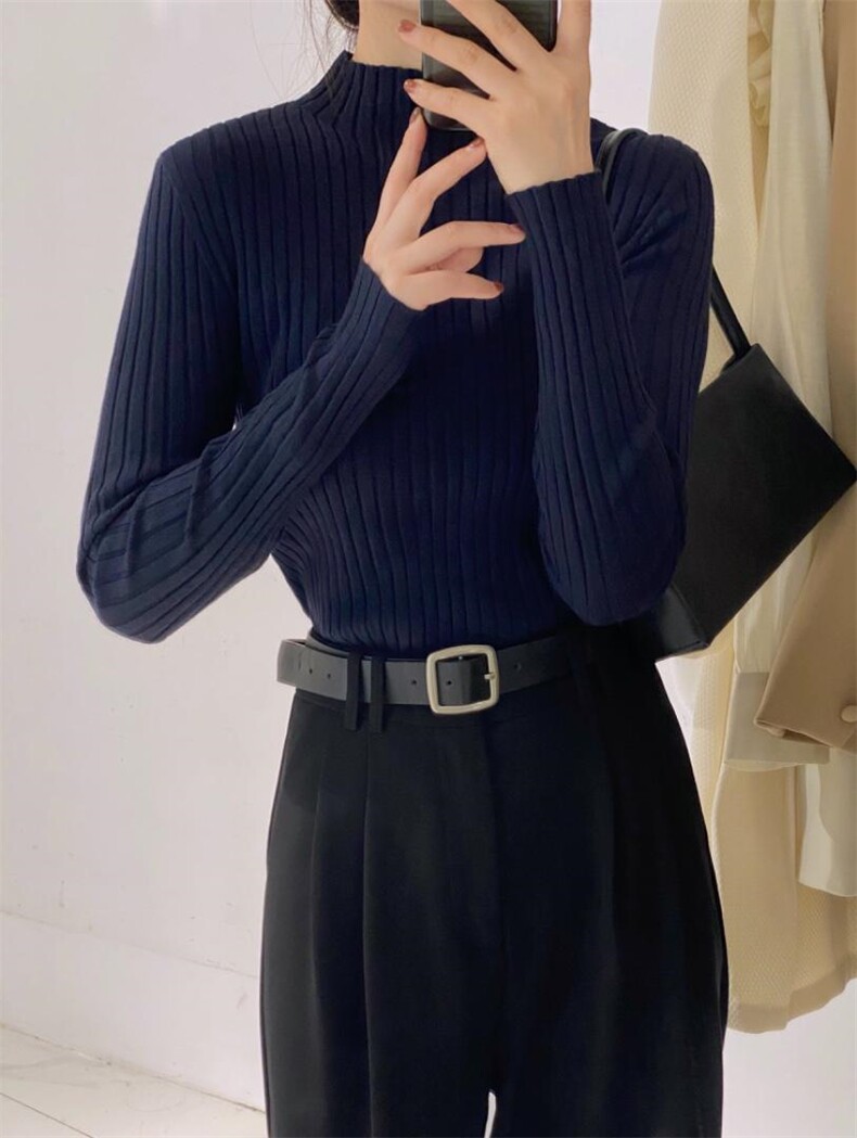 羊毛坑条打底衫，其它，驿谷