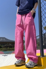 春夏新款多巴胺速干高街弯刀裤宽松M~4XLXZ604-KG73-P45控58，男装休闲裤，星座604