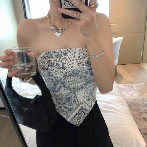 印花抹胸图片