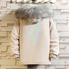 MM48139-P130冬季大毛领衣男士大码加厚袄男服砖墙，男装棉衣，电商A040A