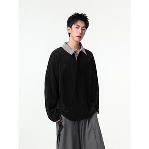 加绒加厚卫衣千鸟格长袖t恤polo打底衫504-T503-特P28（加绒P33）图片