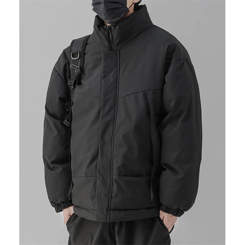 现货美式高街休闲夹克冬季立领纯色三防户外工装加厚棉服外套,男装夹克,电商A486