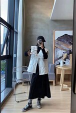 领子可脱卸两穿羽绒马甲，女装马甲，cong 聪+