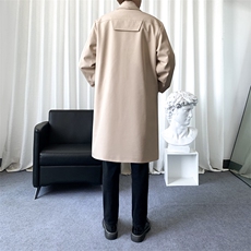 原创品质货风衣男中长款大衣男双层领假两件F2046P125控178爆景A，男装风衣，星座401