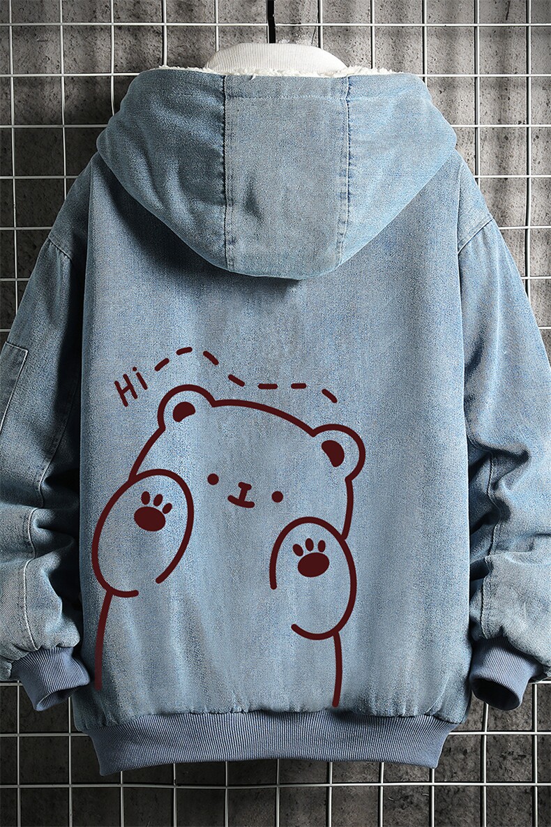NM53236-P140牛仔外套男大码加厚加绒衣男羊羔毛服男网格,男装棉衣,电商A040A