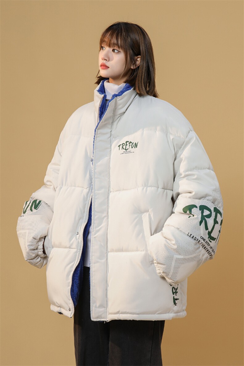 新款棉衣女加绒立领印花棉服外套面包服棉袄3350-P80控118,男装棉衣,星座207