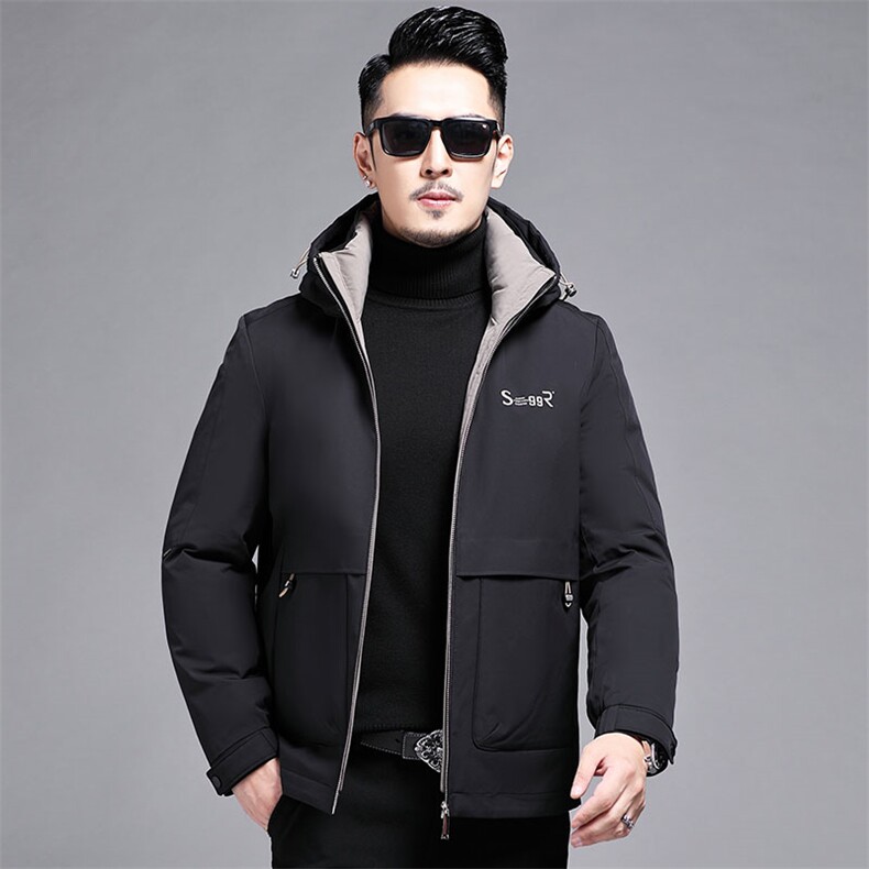 B2202-8钱塘2020-3冬季新款男士帽子可脱卸90白鸭绒羽绒服P220,男装羽绒服,钱塘207-3