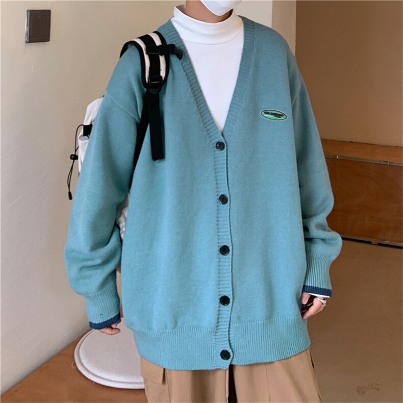 针织开衫男春秋毛衣外套新款2021外穿宽松v领线衣M260-P43,男装针织衫/毛衣,星座512-4