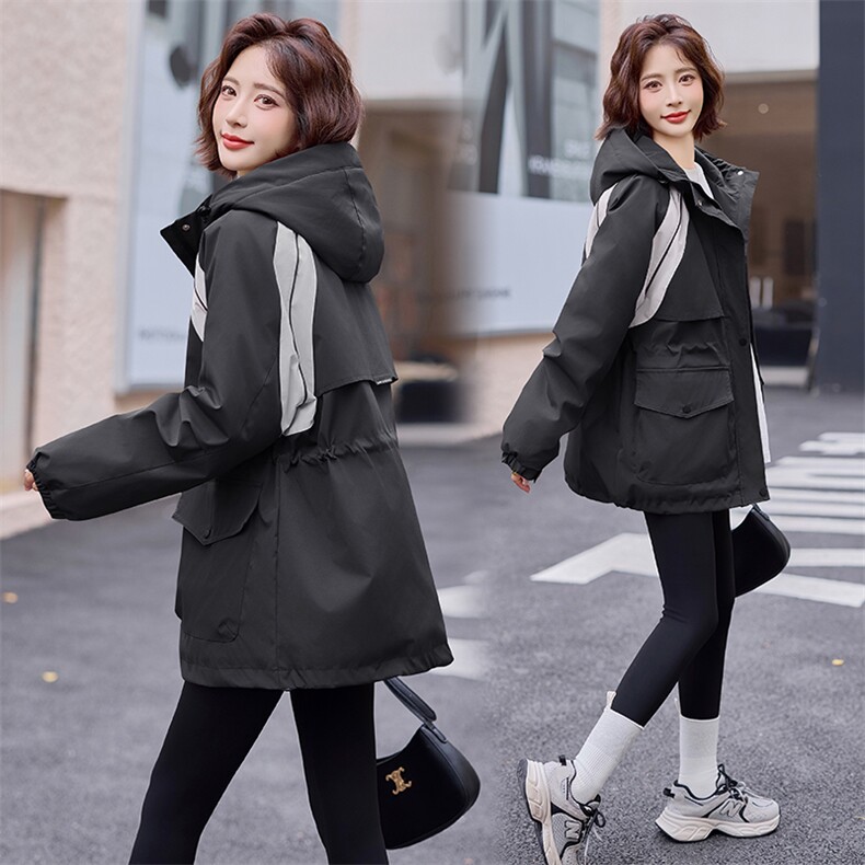 精品白鸭绒派克羽绒服女2024冬季新款休闲连帽工装情侣冲锋衣外套,女装羽绒服,E百度