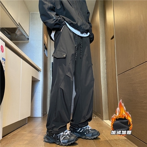 冬季新款户外机能褶皱设计感加绒冲锋裤B315-K23522JR-特p35控68图片