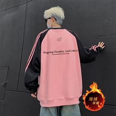 抖音得物供货提供视频秋冬重磅美式宽松织带圆领卫衣0770，男装卫衣，电商A486