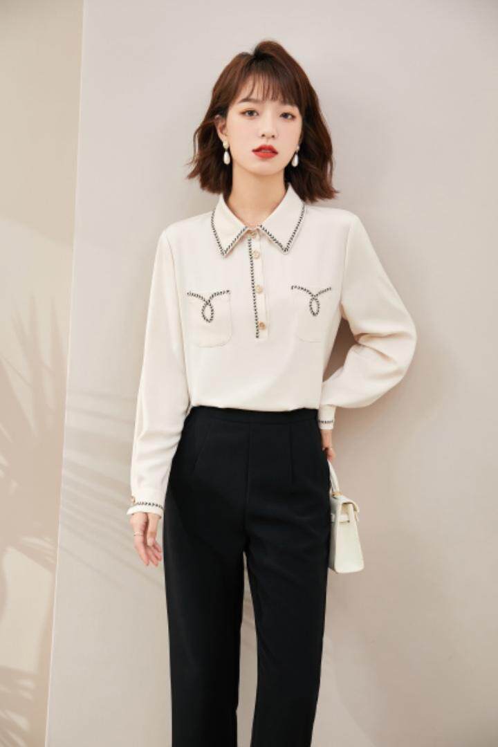 2021秋季新品韩版通勤衬衫，女装衬衫，秋子丰色(1F)