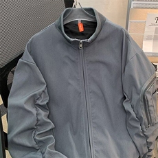 美式高街cleanfit工装夹克男春秋情侣宽松立领外套痞帅休闲棒球服，男装夹克，星座601-1