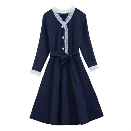 2025春季新款连衣裙小香风时尚休闲收腰显瘦大摆连衣裙，女装连衣裙，施恩睿棋