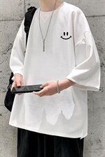 Q11204-P30春夏季七分袖t恤男大码五分袖男短袖中袖大皂风，男装T恤，电商A040