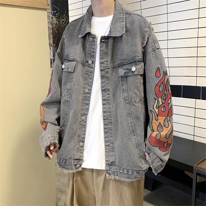 春秋新款牛仔夹克男百搭牛仔外套JK08322-P63,男装夹克,星座308B-2