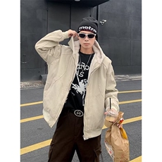 座山雕加绒加厚外套男女秋冬季重磅帆布夹克棉服J3553P145，男装棉衣，星座1116-2