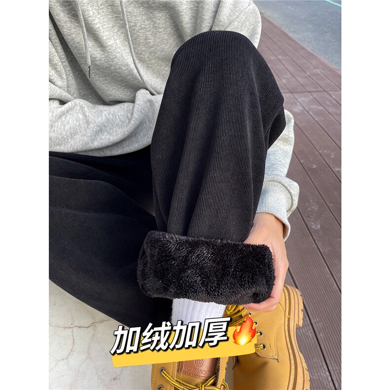 A165-K8535-P60控78~欧棉绒羊羔绒卫裤加厚休闲裤雪尼尔灯芯绒裤图片