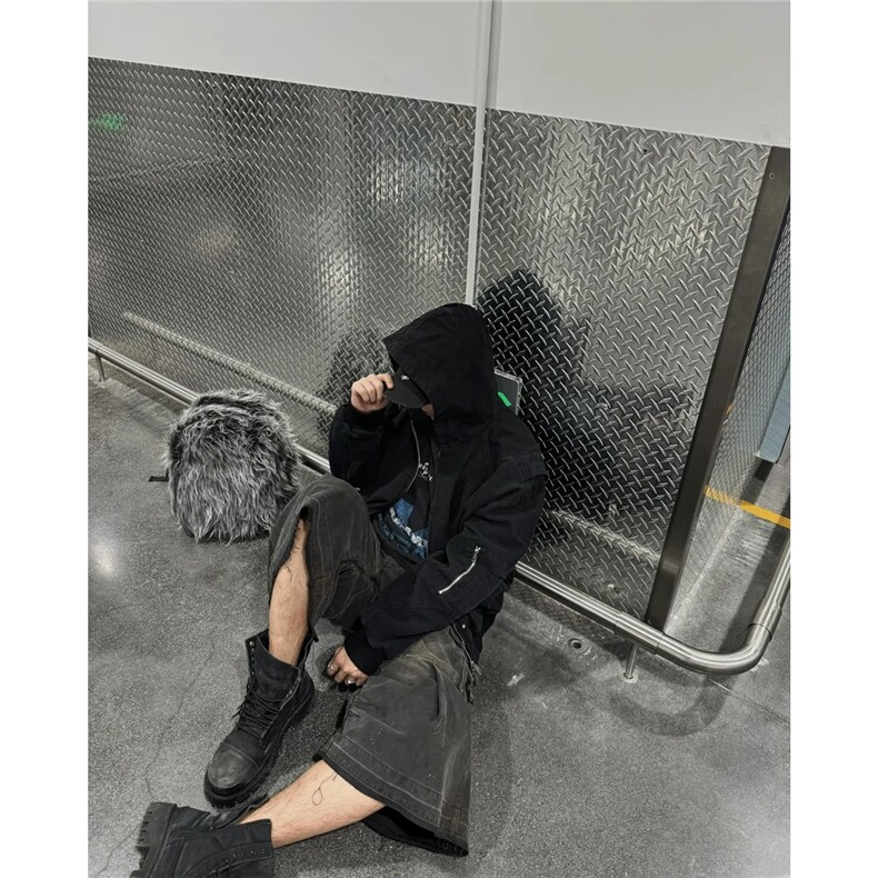 网图短款麂皮绒夹克秋季时尚外套1209-1-JK28-P118,男装夹克,星座1209-1