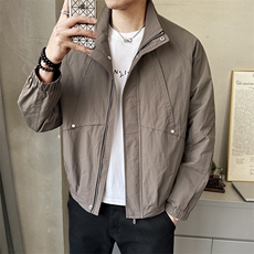 春季防风外套男美式立领夹克百搭潮廓形立体剪裁感JK6509-P135，男装夹克，电商A237