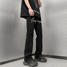 高街破洞牛仔裤新款高个子休闲长裤A061-JM5198-P60控78，男装牛仔裤，电商A061-1