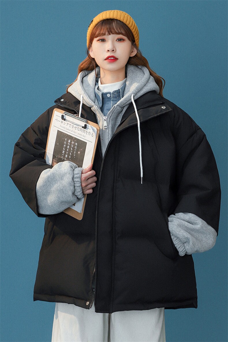 @中性-冬季假两件棉衣男潮牌韩版外套加厚棉服A125-Y290-P125，男装棉衣，电商A125