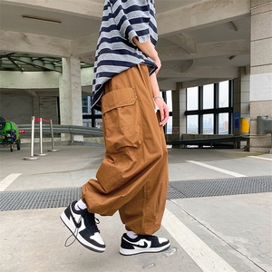 日系cityboy束脚工装裤子男春秋季美式潮牌宽松直筒百搭休闲阔腿