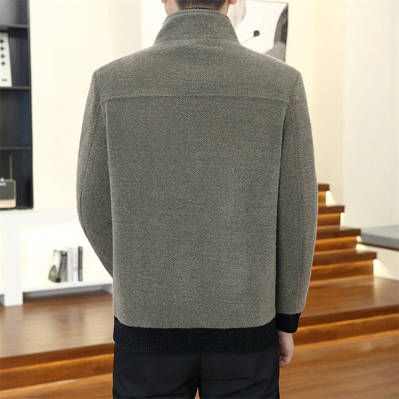 直播新款秋冬立领金貂绒毛呢大衣短款夹克外套上衣男D18P145控238,男装毛呢大衣,电商B226