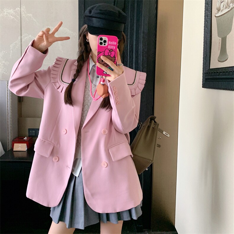 182-8508-P135-K188--设计感减龄西装，女装西装，帛香坊